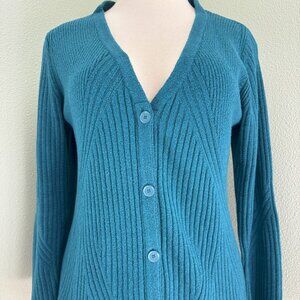 CAbi Deco Cardigan #3712 Button Front V-Neck Long Skeeve-XL